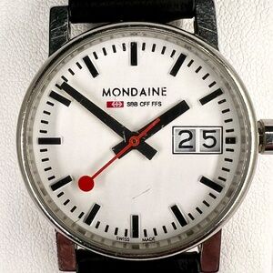 Mondaine Evo2 Big Date (New Leather Band, New Battery, Very Good Condition!)
